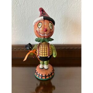 Dept 56 GLITTERVILLE Halloween Pumpkin JOL Bobblehead Wobble‎ Goblin 8.5"